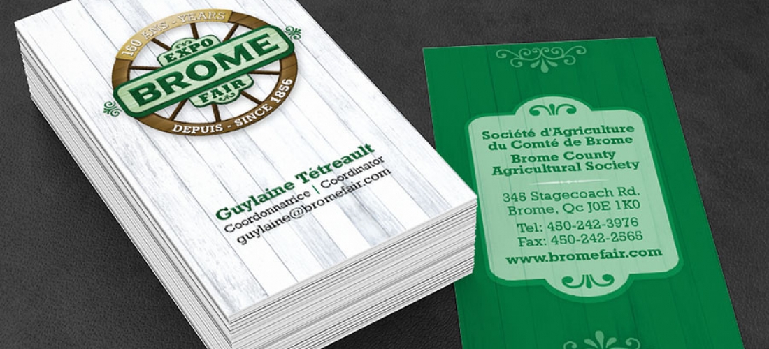Business card design for bromefair